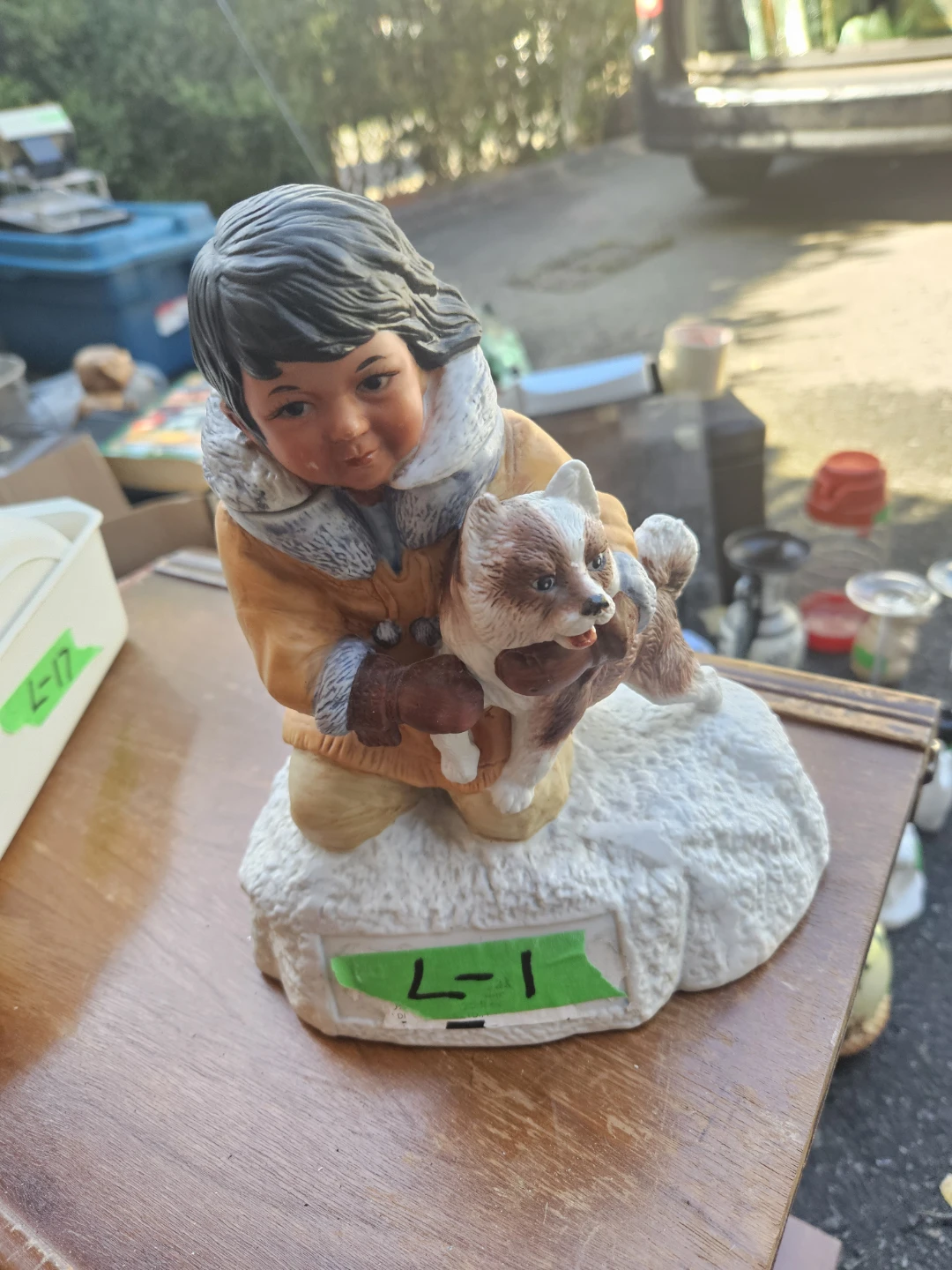 Vintage 1978 Porcelain Child and Dog Figurine - photo 2