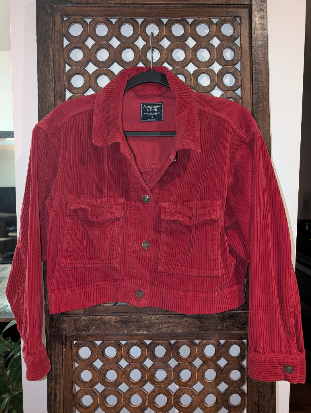 Abercrombie & Fitch Red Corduroy Jacket