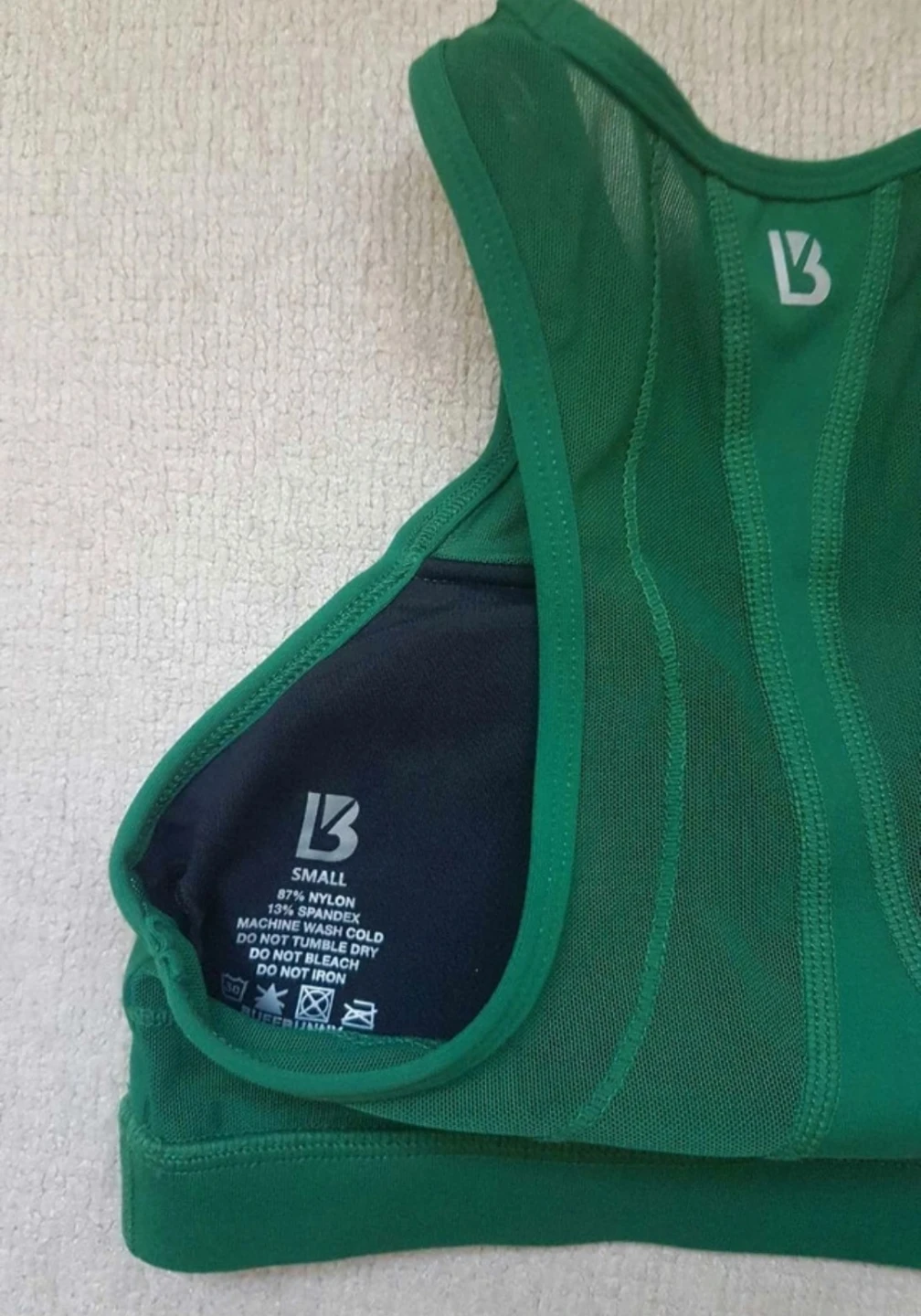 Brand New! Green Mesh Cut Out Buffbunny Sports Bra - photo 3