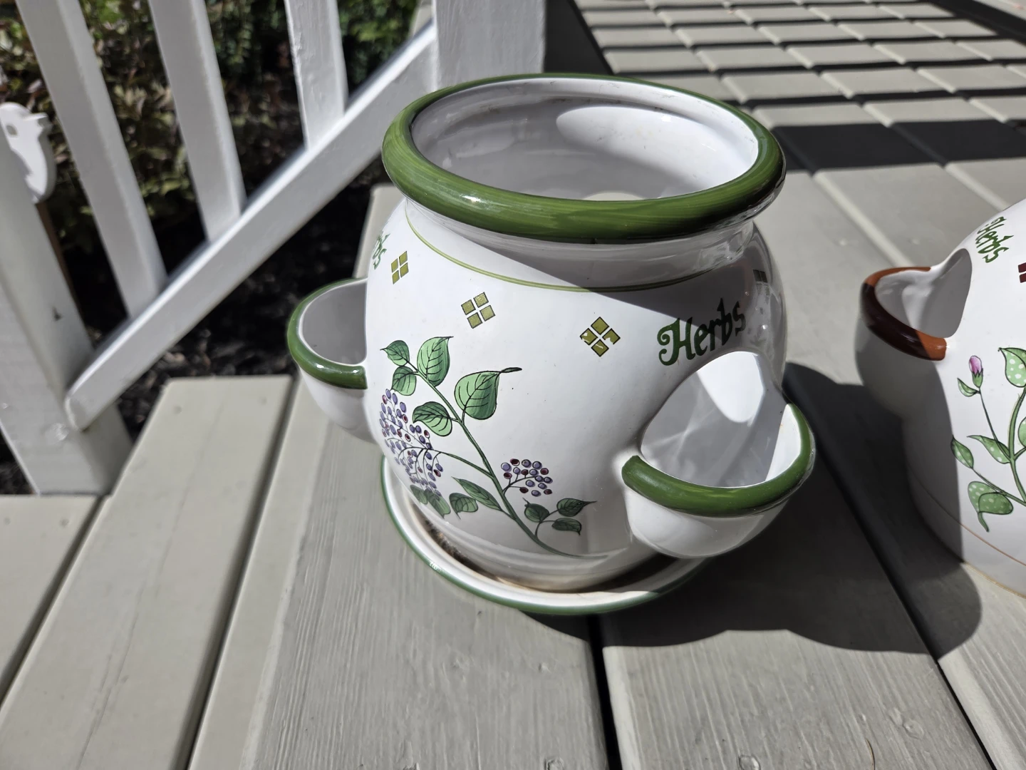 Porcelain flower pot - photo 2