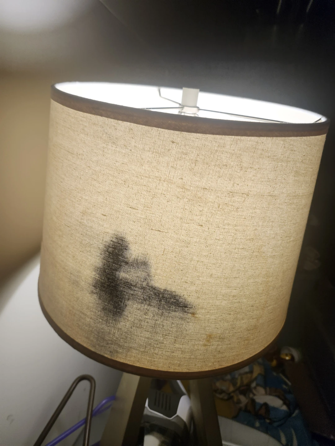 A-Frame Table Lamp with Built-in Outlet - photo 3