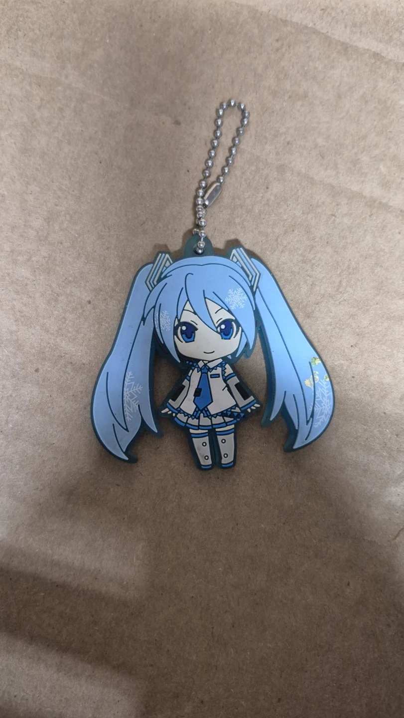 Snow Miku Rubber Keychain