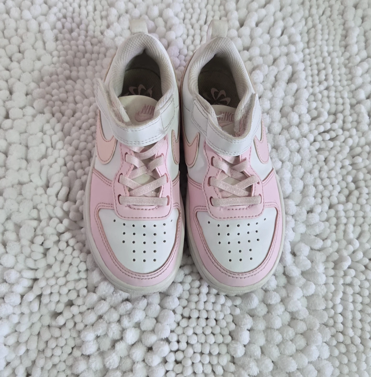 Nike Kids Pink and White Sneakers