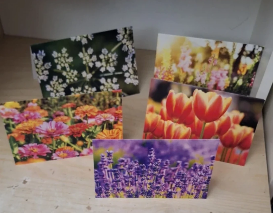 Set of 5 Floral Note Cards🏈 - photo 2