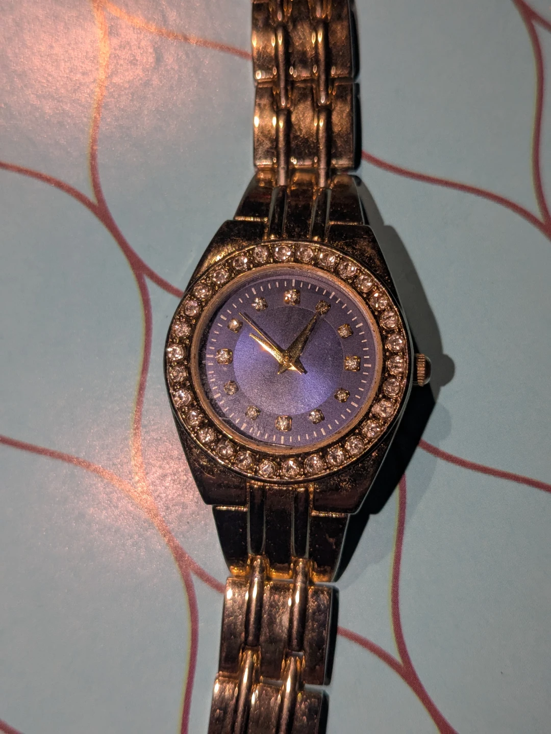 Blue women's stainless steel watch - photo 2