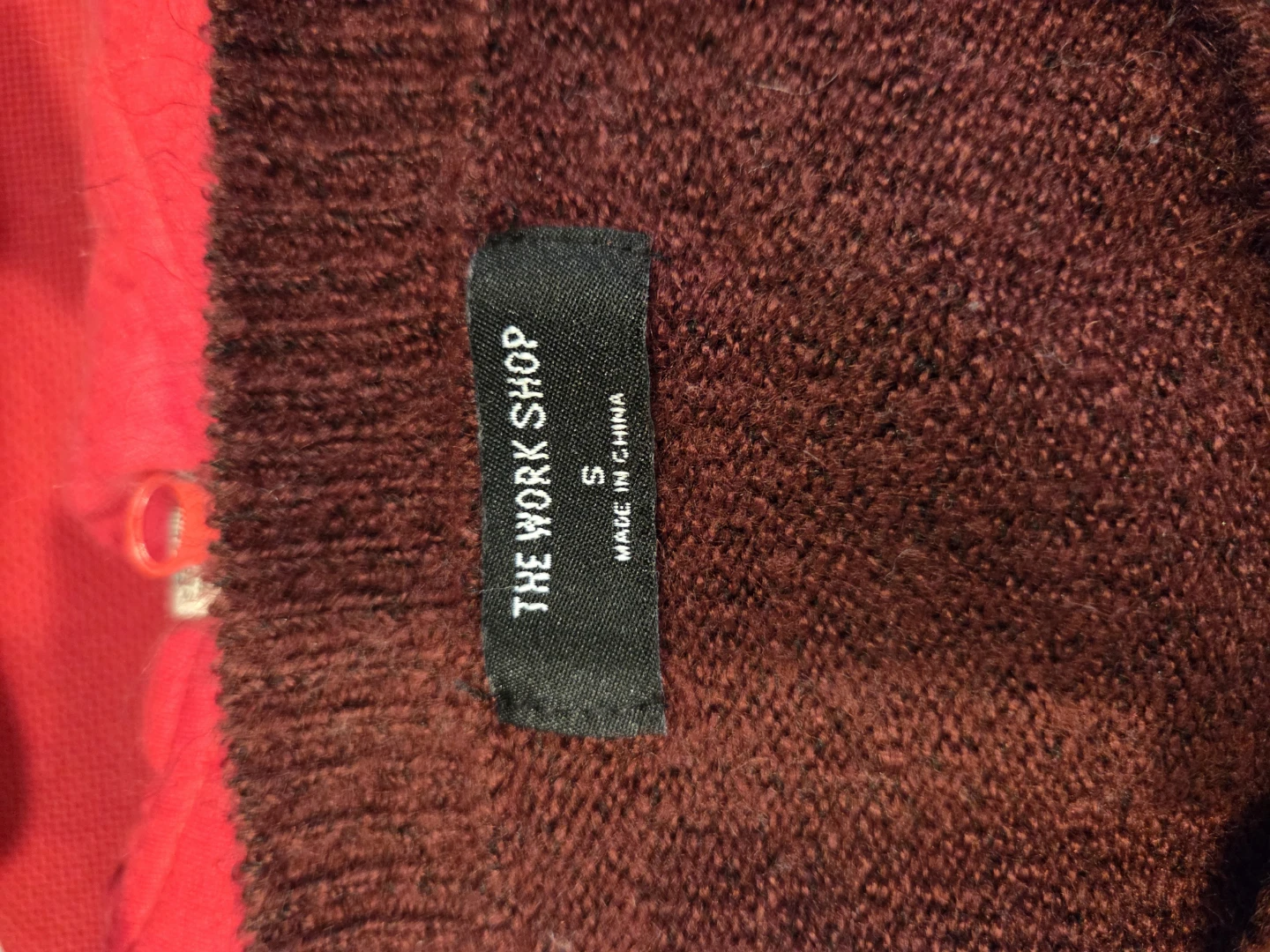 The Work Shop Burgundy Sweater - photo 3