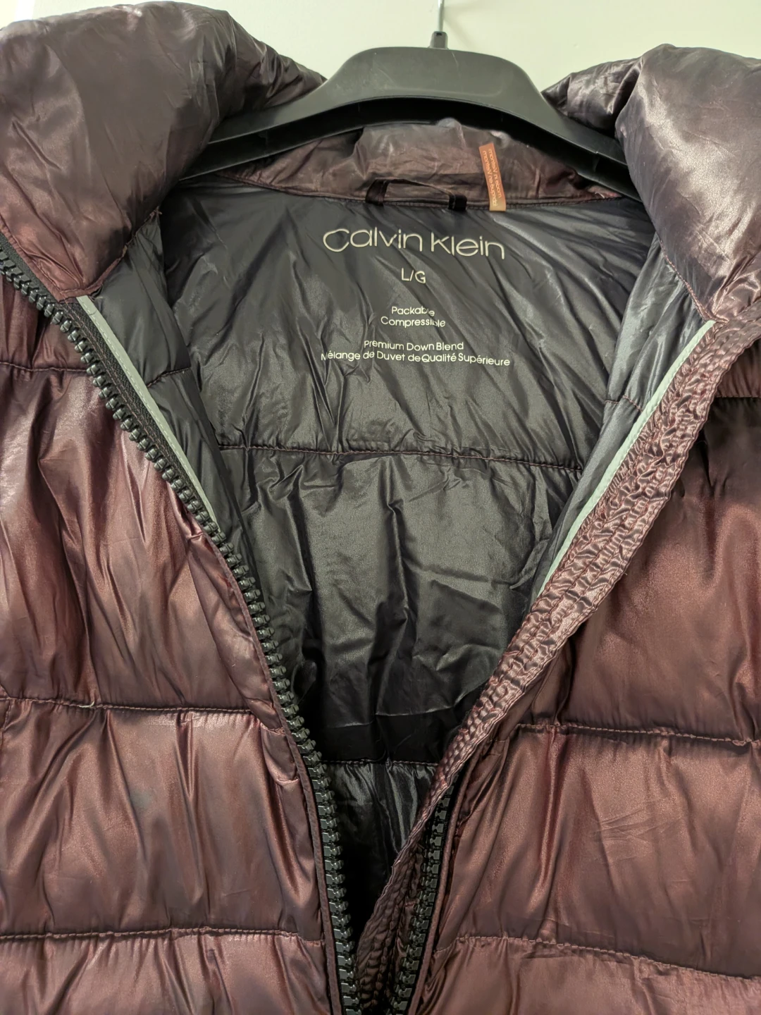 Calvin Klein Burgundy Down Jacket - photo 3