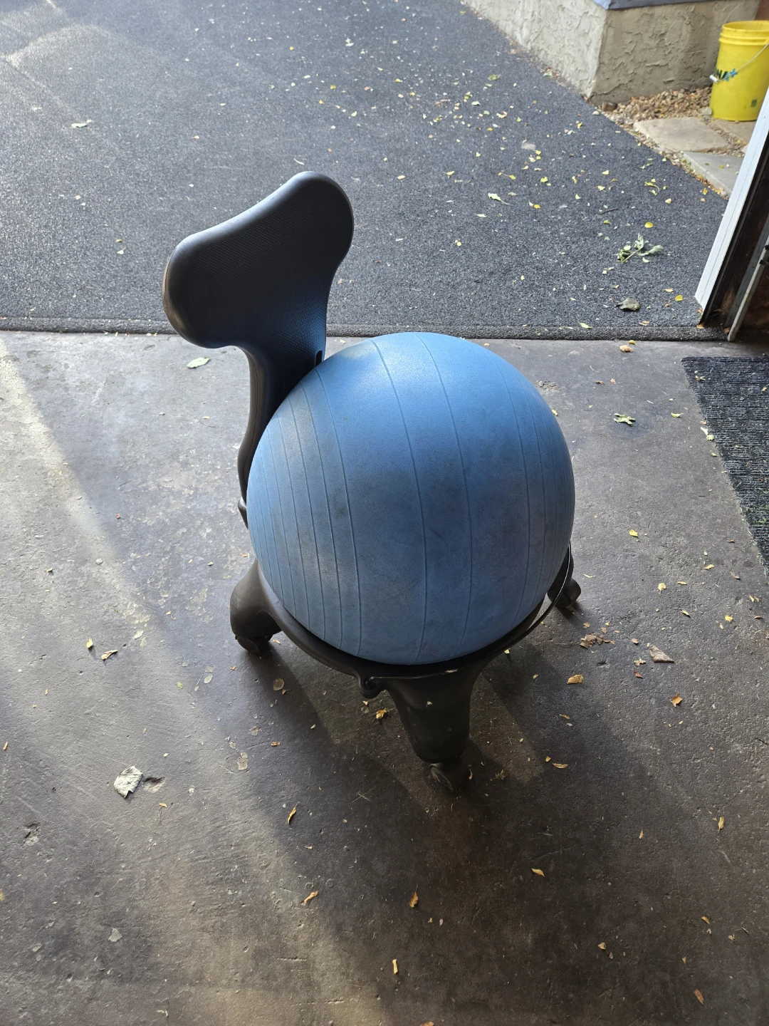 Exercise ball chair base.