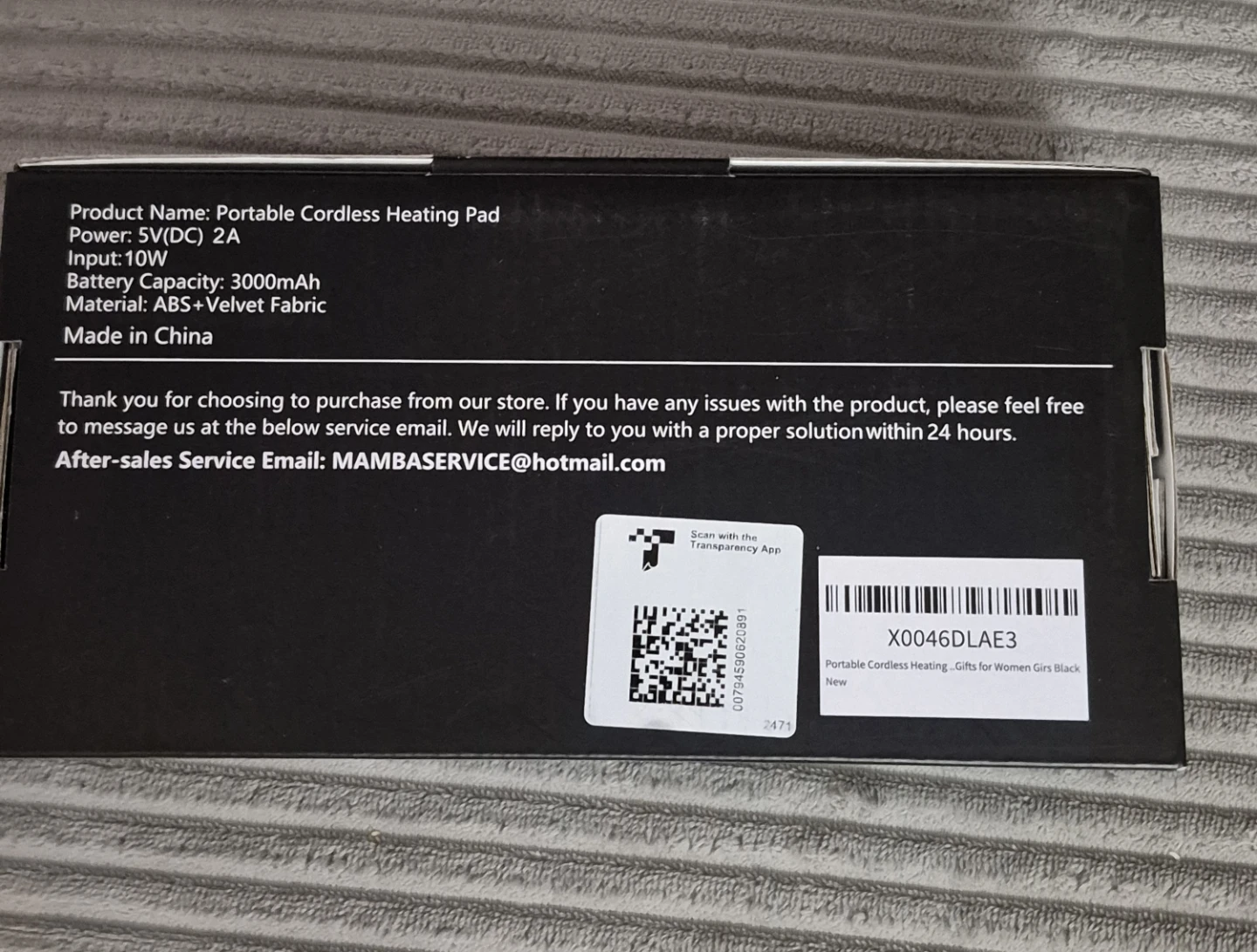 BNIB)Portable Cordless Heating Pad - photo 2
