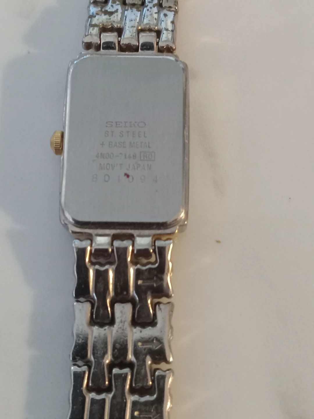 Seiko Two-Tone Rectangular Quartz Watch - photo 3