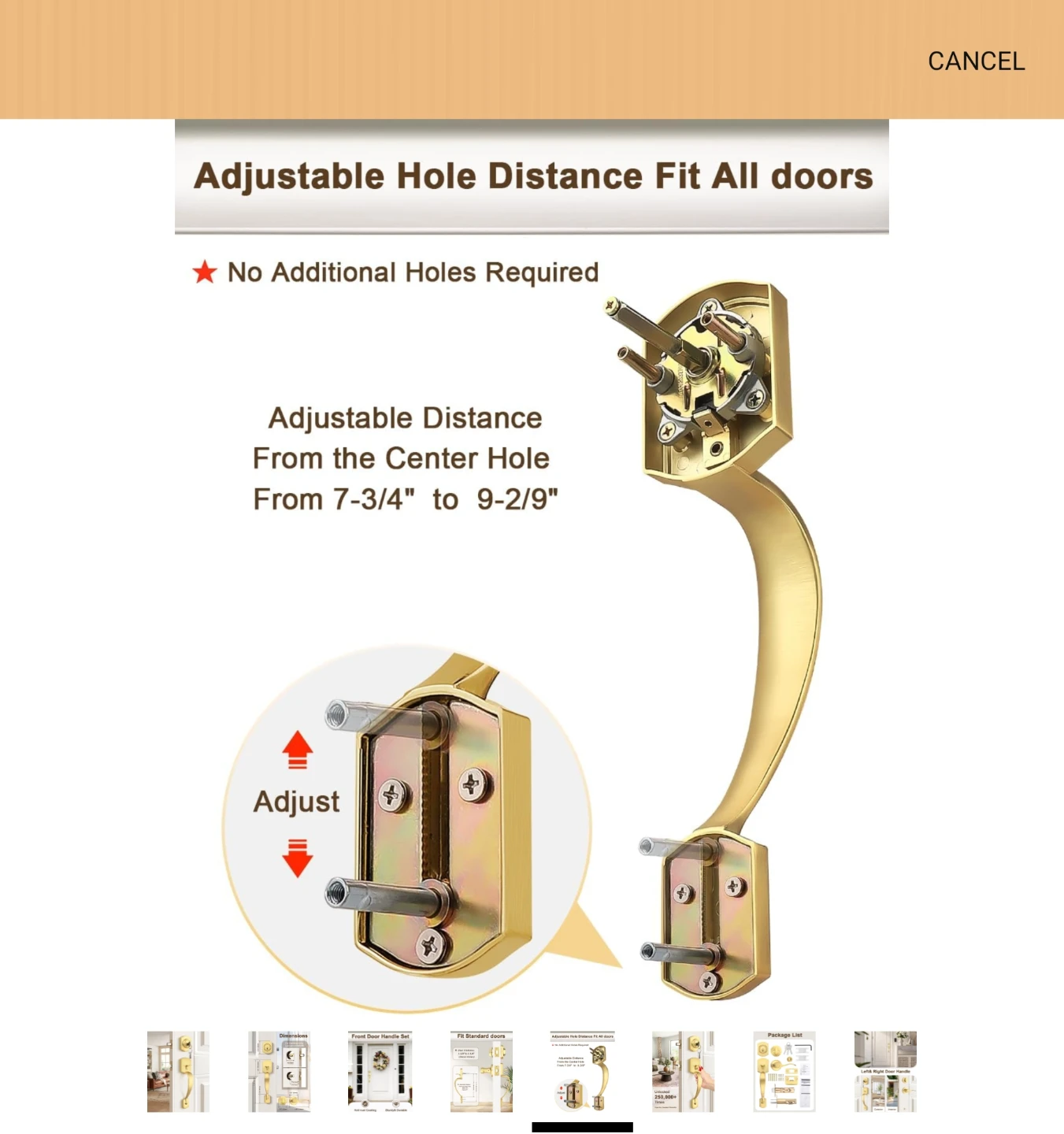 Front Door Handle Set with Deadbolt - photo 5