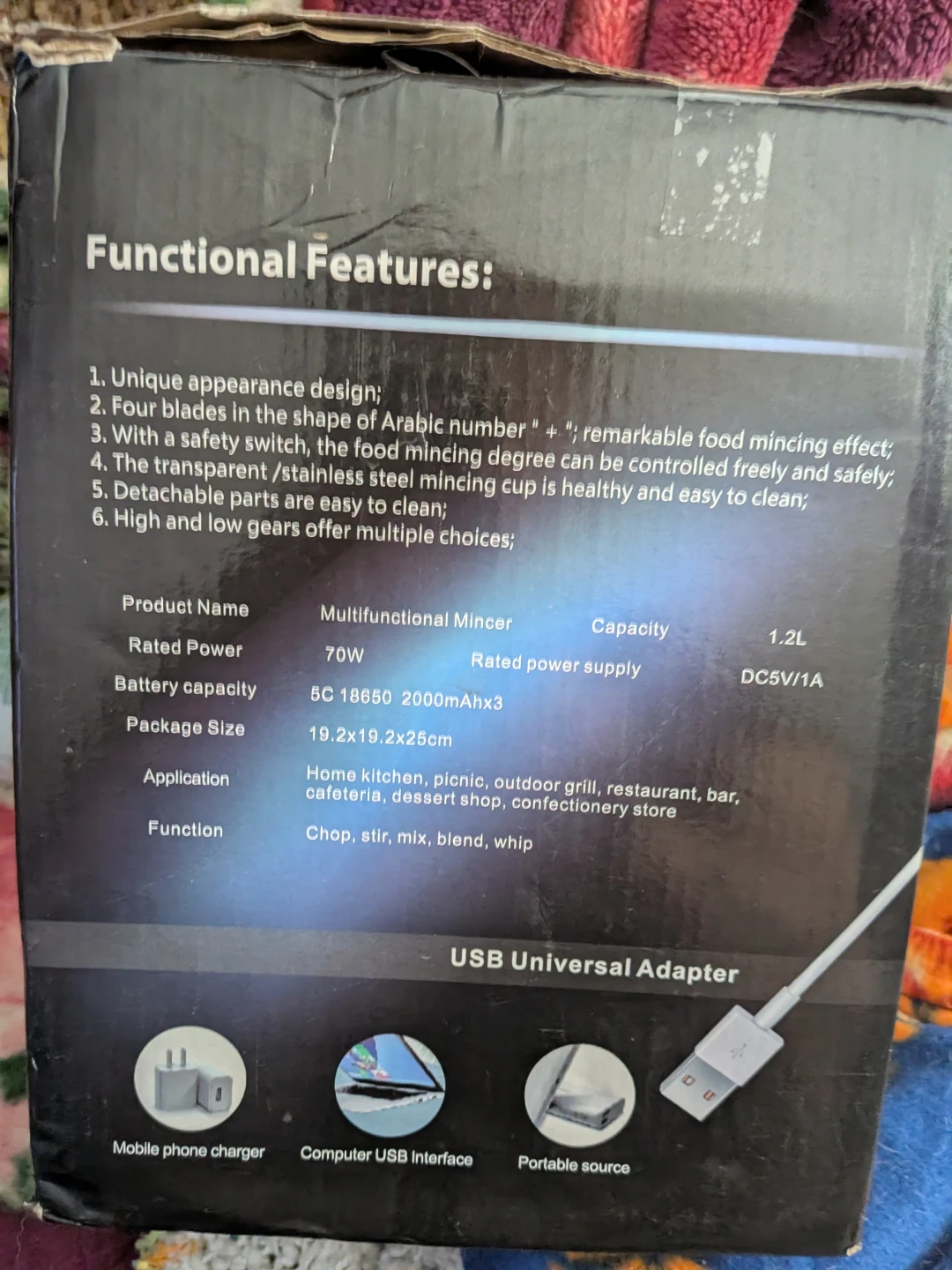 Sunfuny Multifunctional Kitchen Mincer 1.2L - photo 4