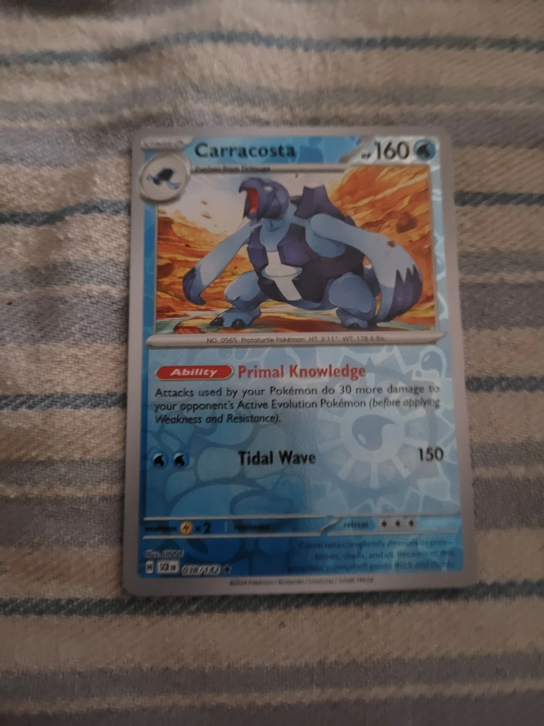 Carracosta - 038/142 Reverse Holo Rare - SV07: