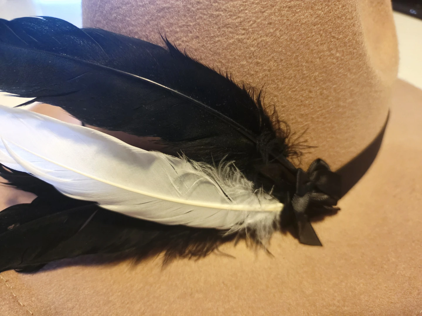 Tan Fedora with Feather Detail - photo 3