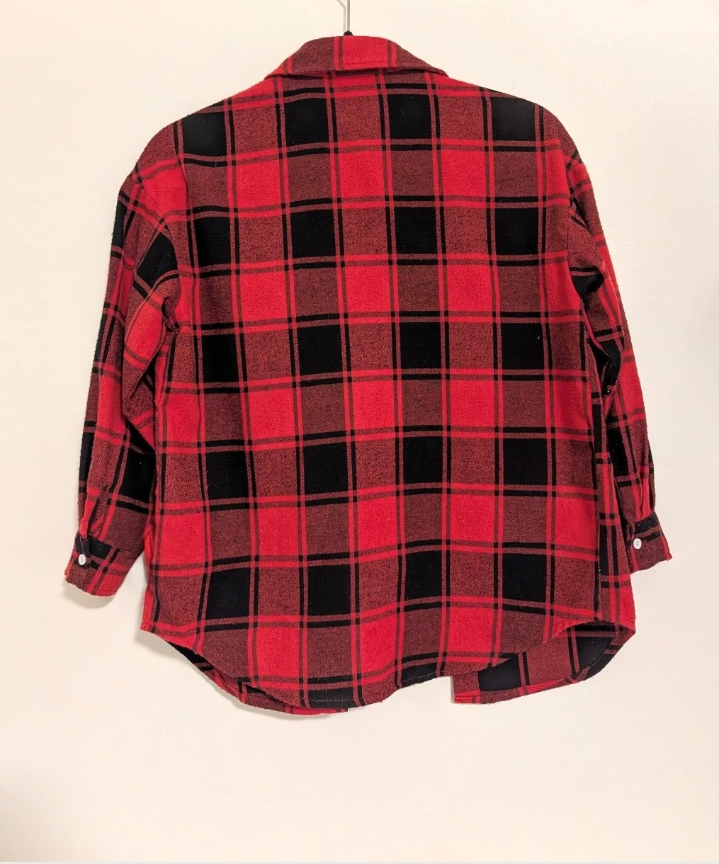 Red and Black Plaid Flannel Shirt - 8y-9y - photo 2
