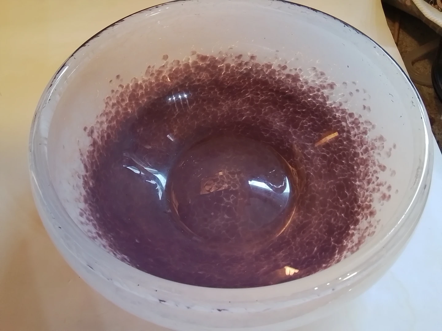 Vintage Mid-Century Modern Art Glass Centerpiece Bowl - photo 3