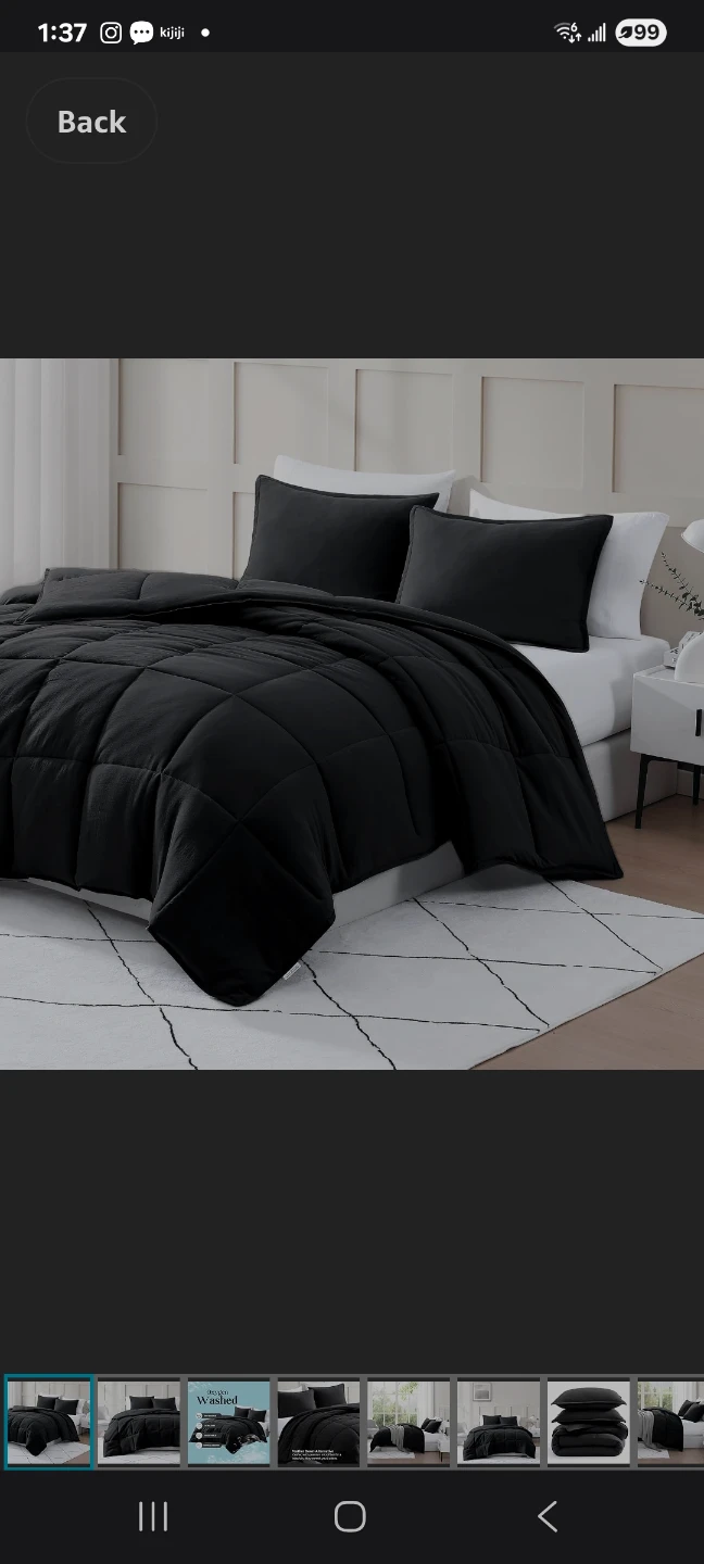 Queen black Comforter Set brand new
