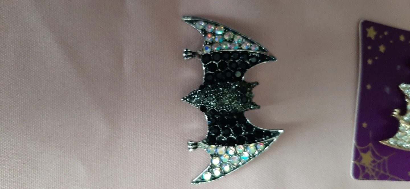Black & silver Tone Bat Brooch. - photo 3