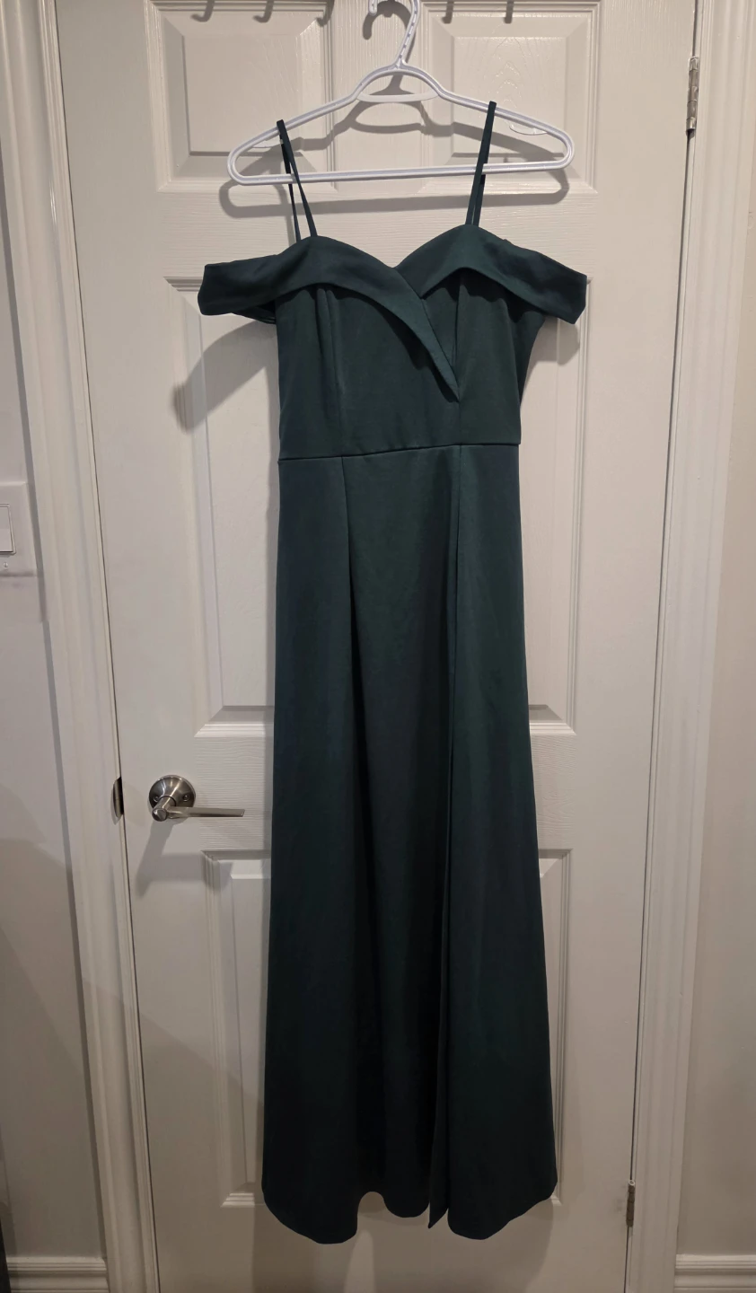 Dark Green Off-Shoulder Formal Dress
