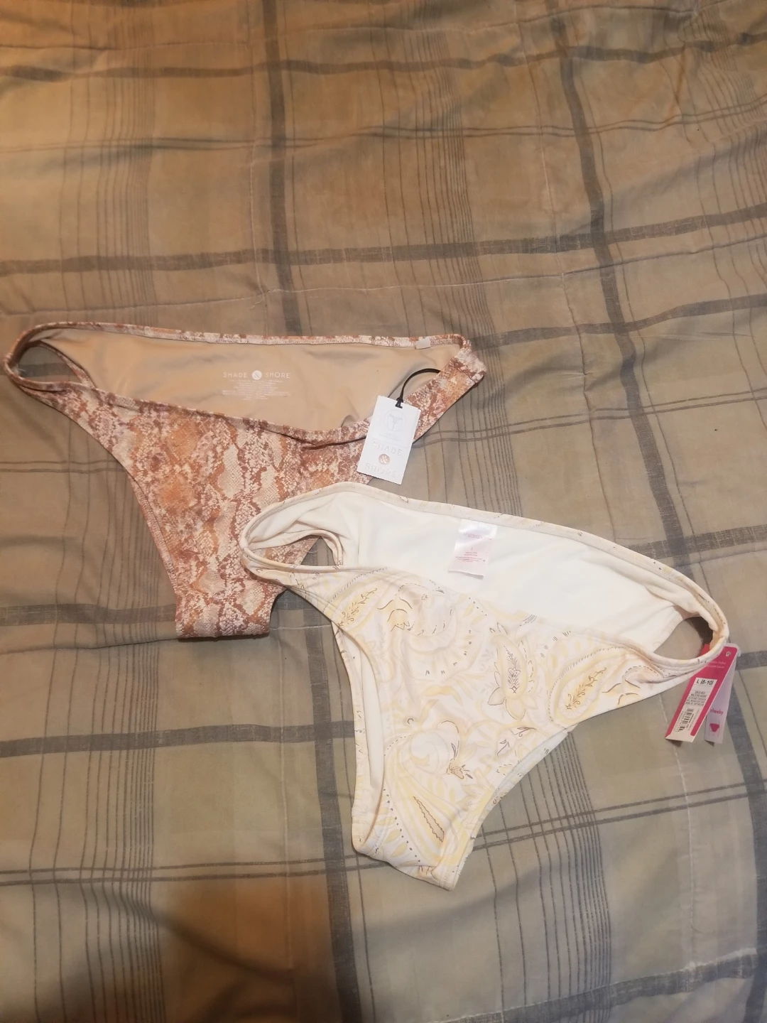 2 Pairs Shade & Shore Swim Bikini Bottoms - Large