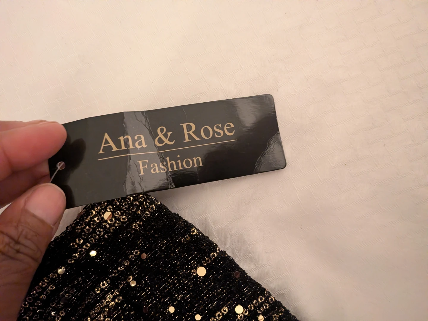 Ana & Rose Gold and Black Sequin Pants - photo 3
