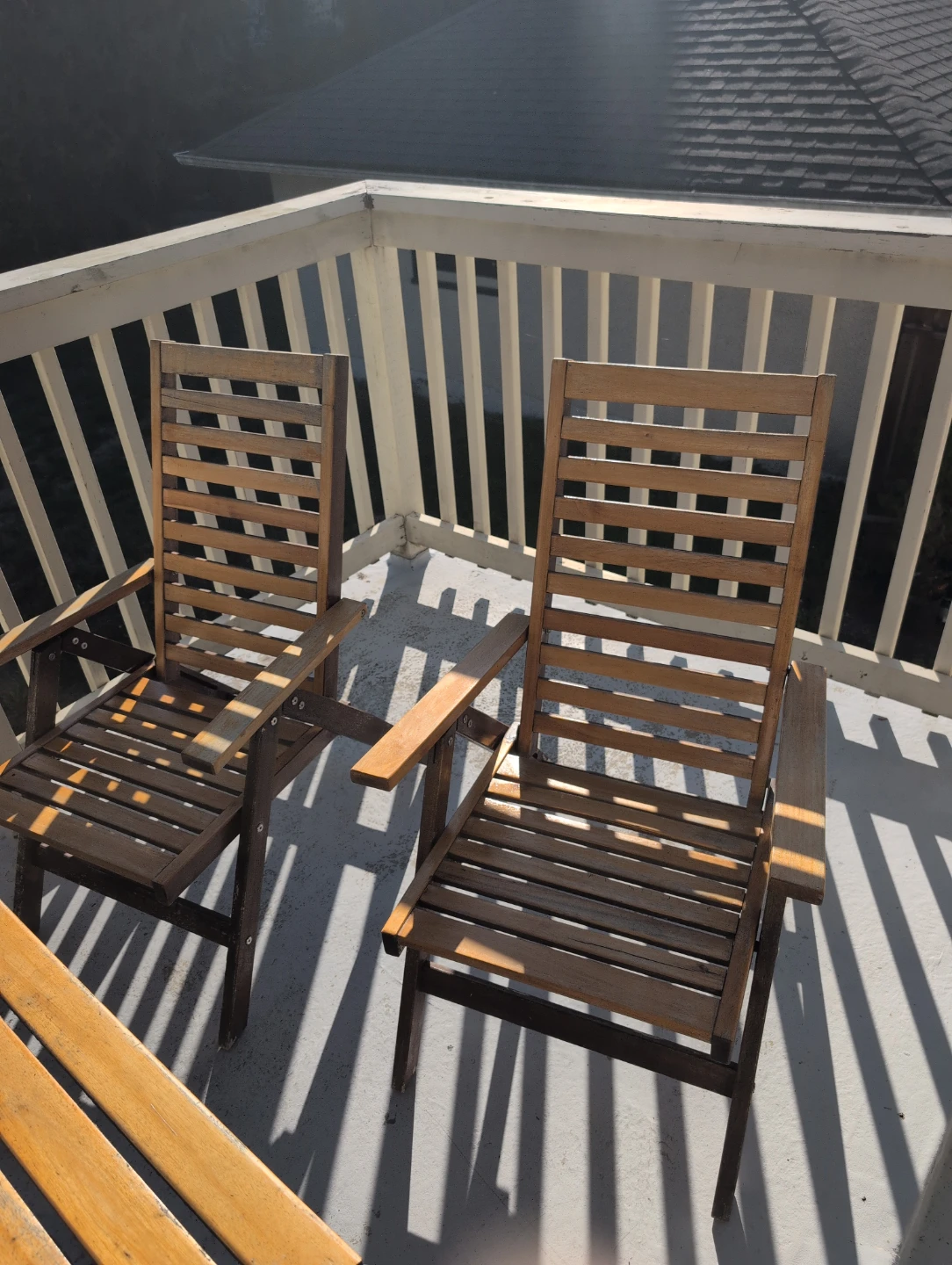 Wooden outdoor patio dining set - photo 3