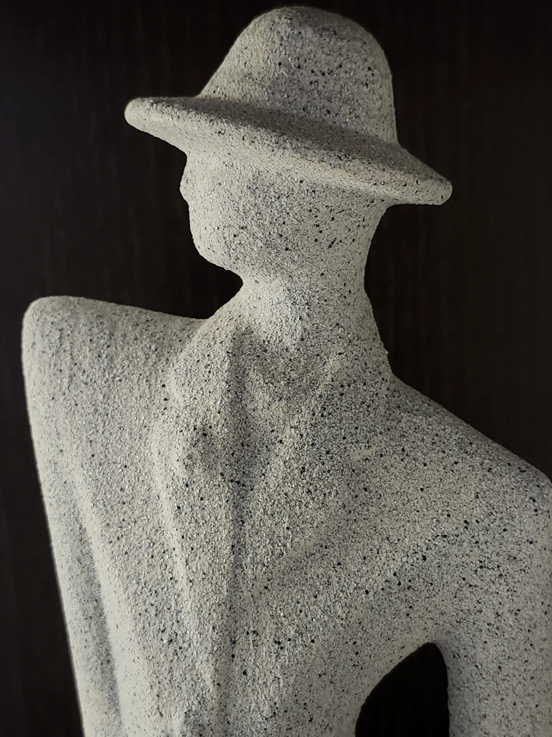 1980's Vintage Art Deco Abstract Figurine Speckled Finish - photo 2