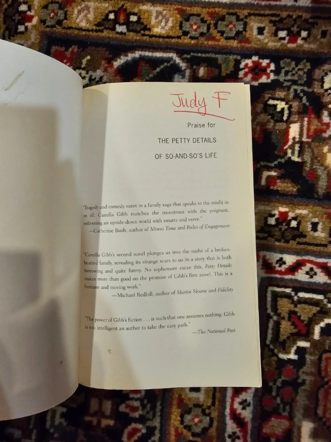 The Petty Details of So-and-so's Life by Camilla Gibb - photo 4