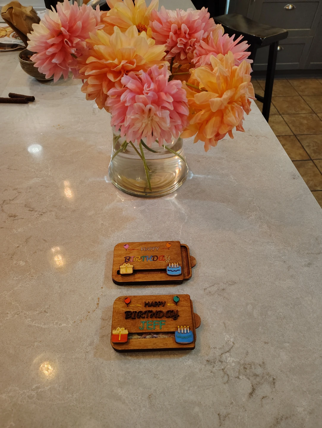 Custom Wooden Happy Gift Card Holders