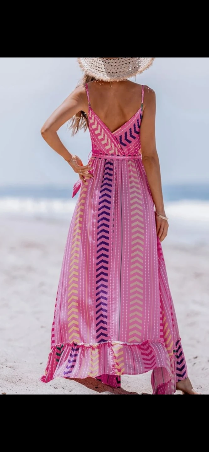 New Pink patterned maxi dress with tags - photo 2
