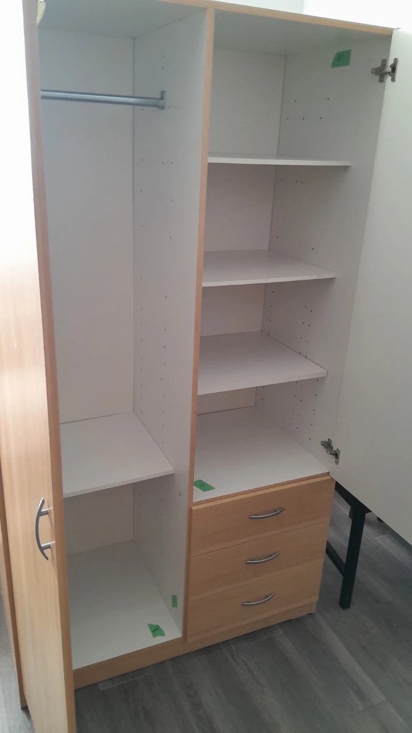 Light Wood Wardrobe with Drawers - photo 2