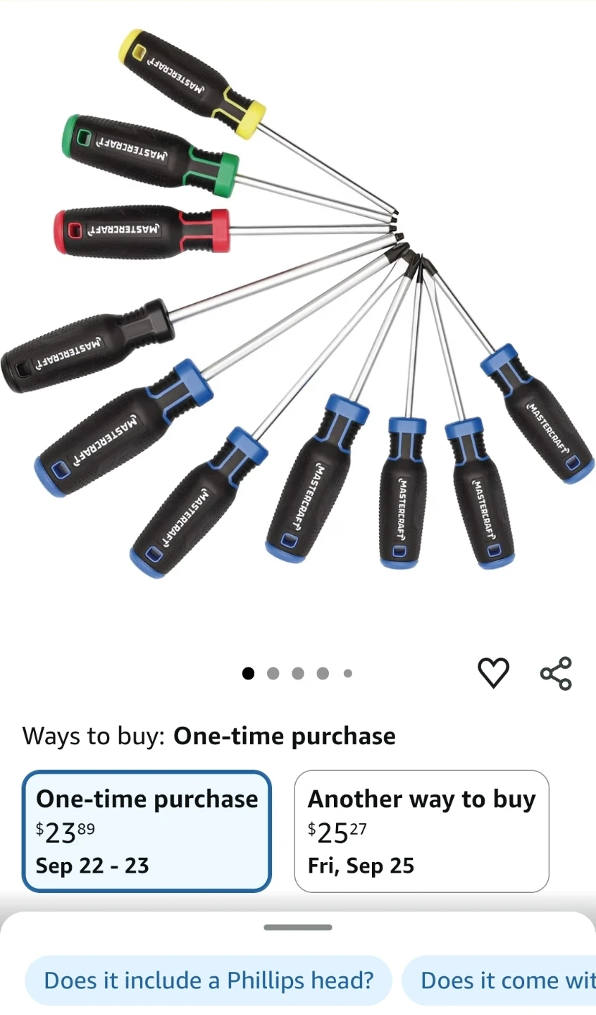 Mastercraft Screwdriver Set