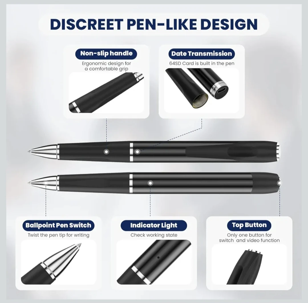 1080p HD Spy Pen Camera with 64GB Storage - photo 4