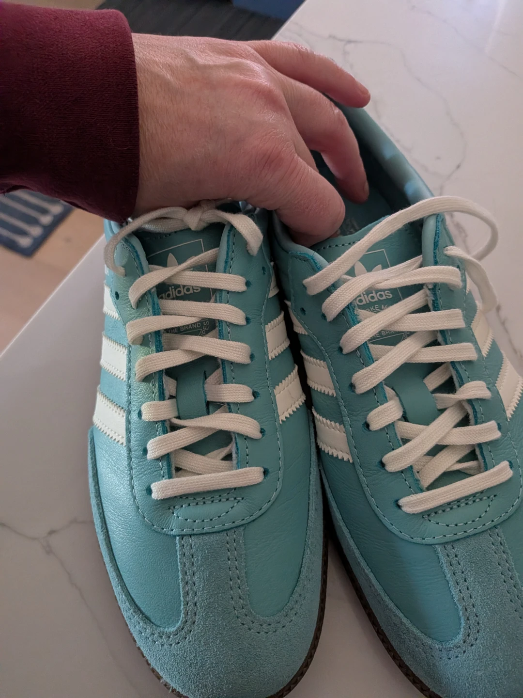 Adidas Samba Light Blue runners - photo 3