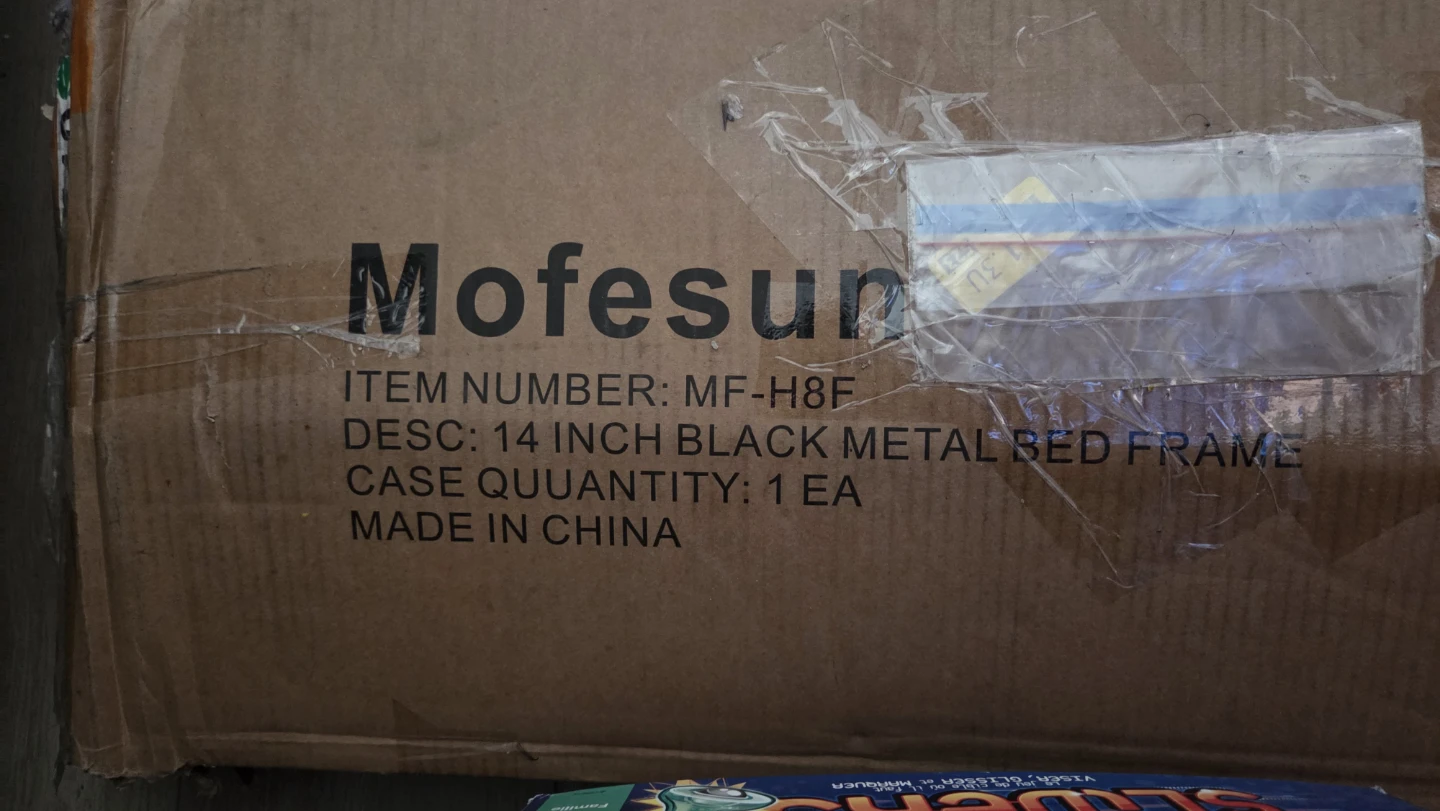 Mofesun 14 Inch Black Metal Bed Frame Full