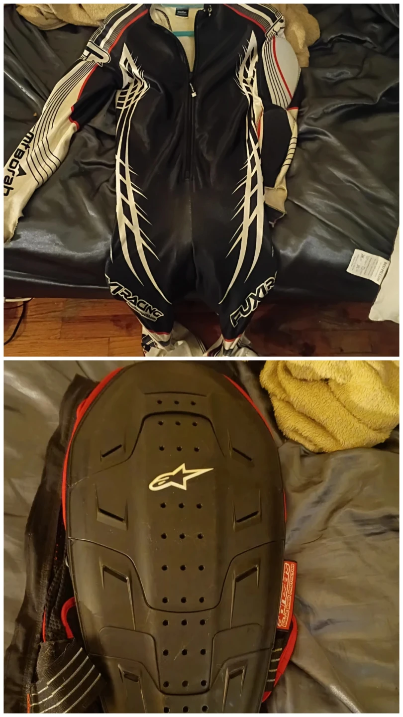 Fuxi Racing suit and Alpinestars back protector
