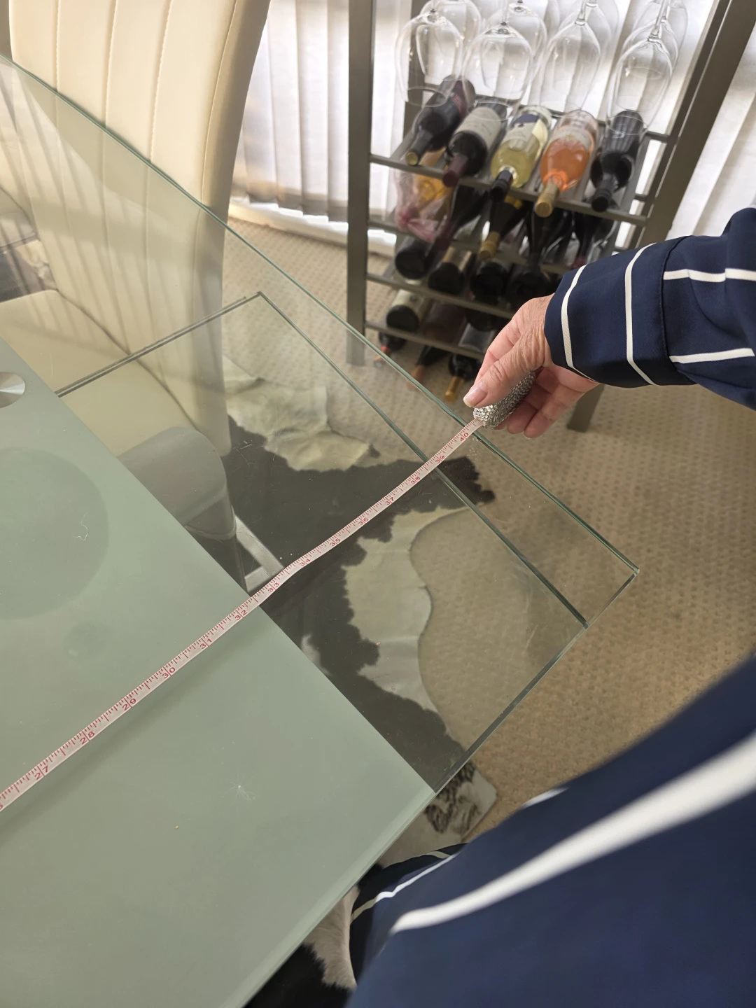 Frosted glass dining table - photo 5