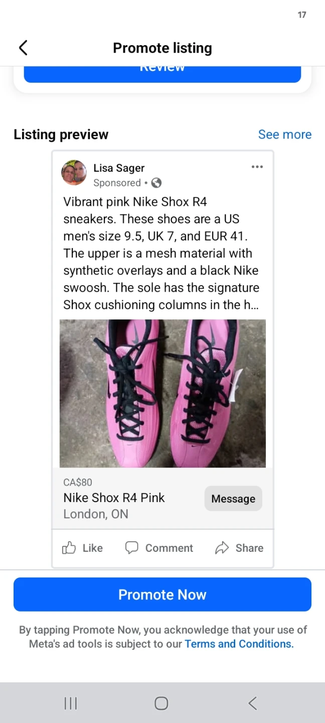 Nike Shox R4 Pink Sneakers