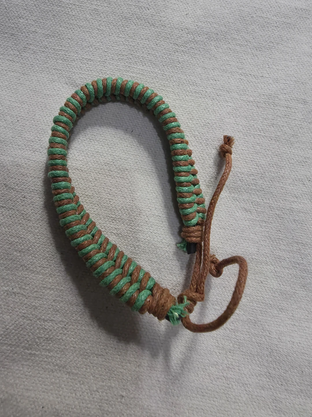 Green and Brown Cord Bracelet 🏈 - photo 2