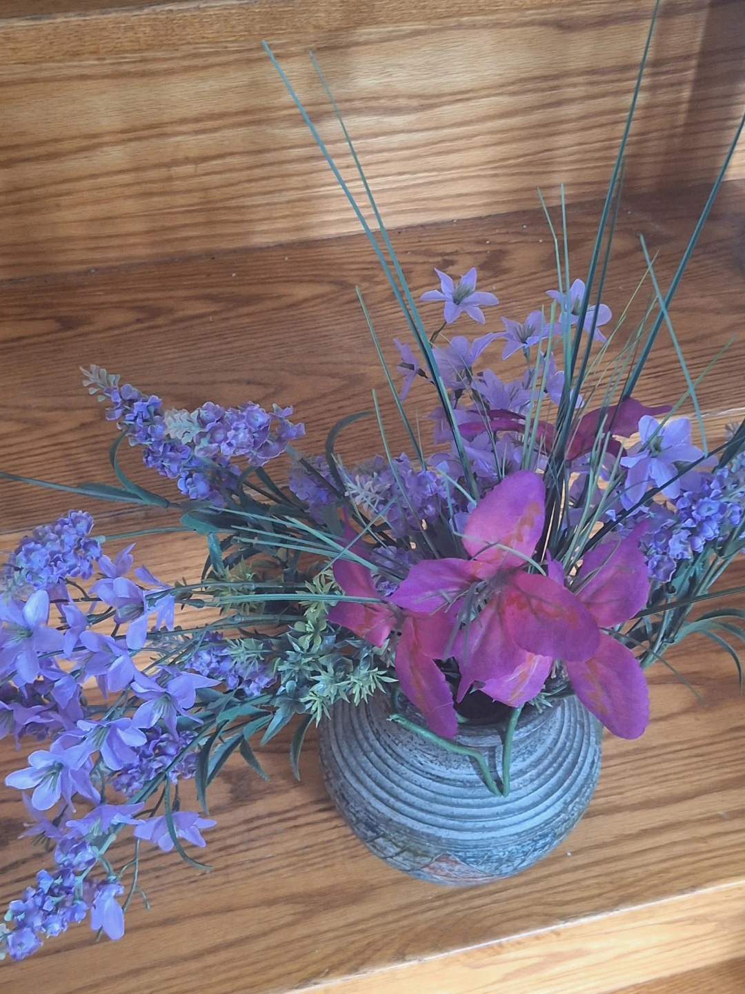 Ceramic Decorative Vase with Artificial Flowers
