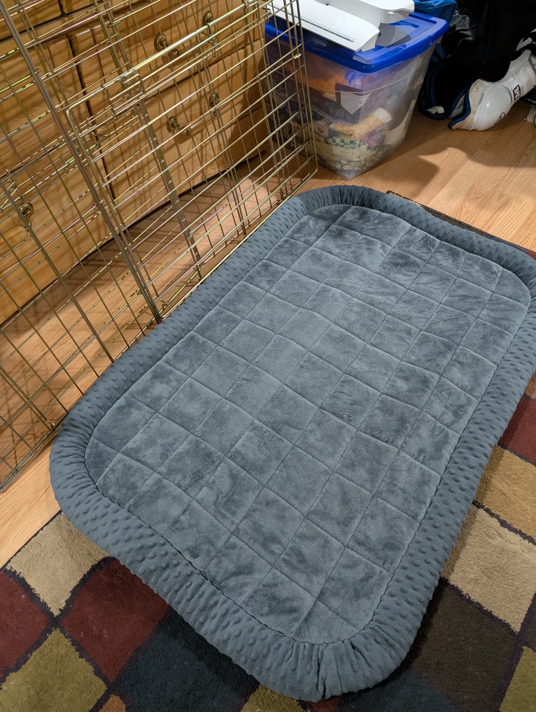 Dog crate (wire, foldable), + 2 dog beds - photo 4