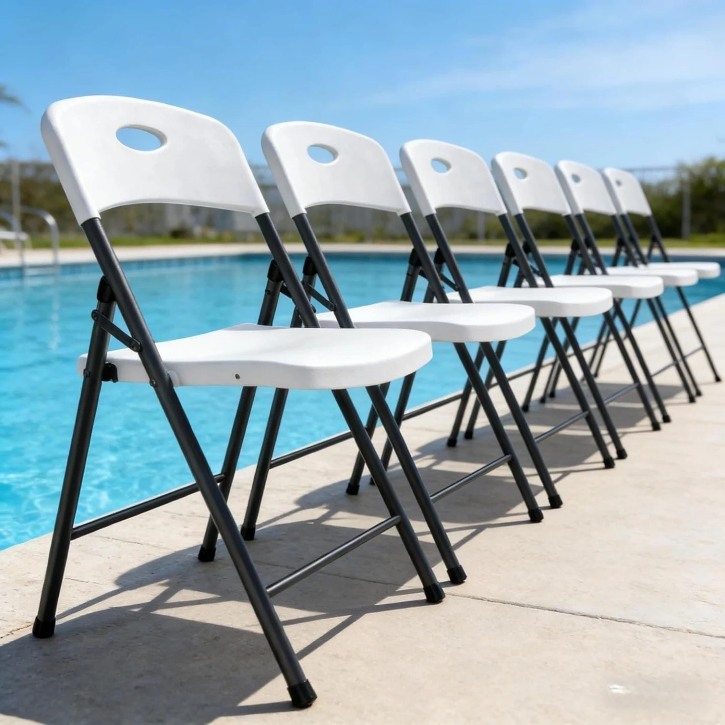 New<> White Folding Chair - photo 3