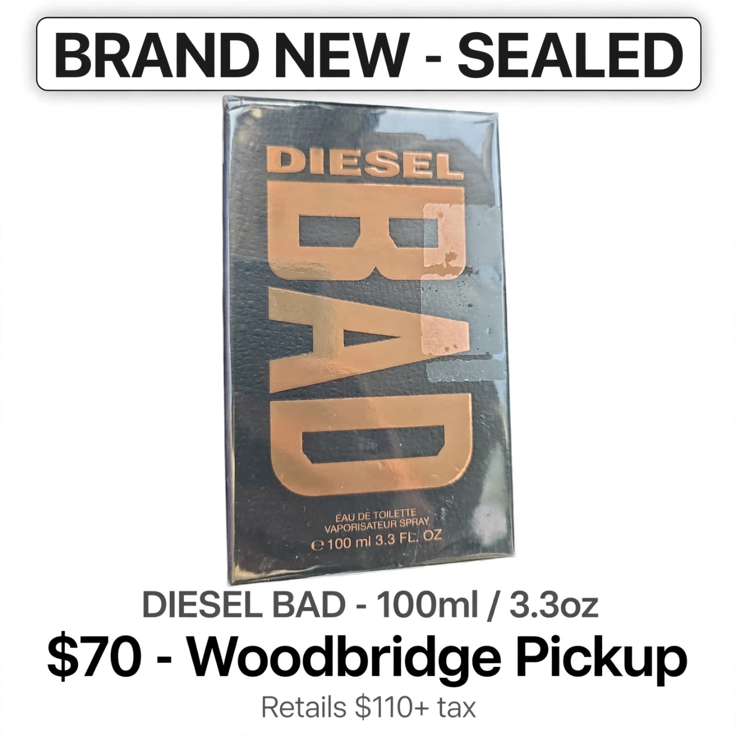Diesel BAD 100ml - New Sealed - $70
