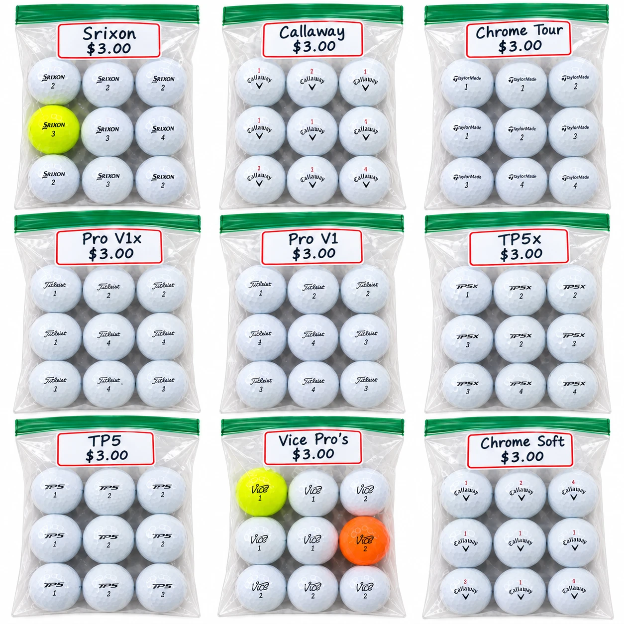 🏌️‍♂️ MINT CONDITION GOLF BALLS — GREAT PRICES! ⛳🔥