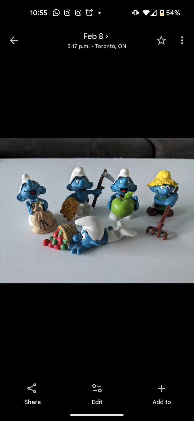 Collection of Vintage Smurf Figures with Tin Lunchbox - photo 3