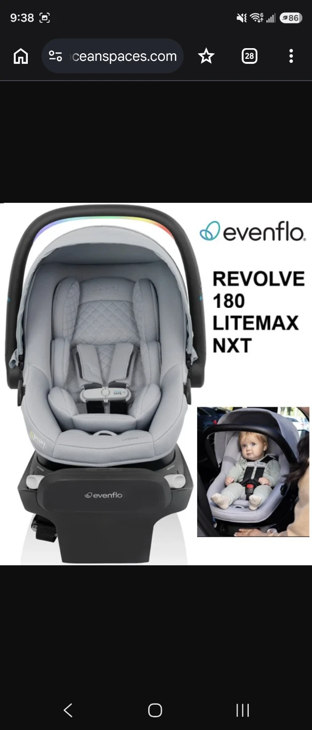Evenflo Revolve 180 LiteMax NXT Infant Car Seat