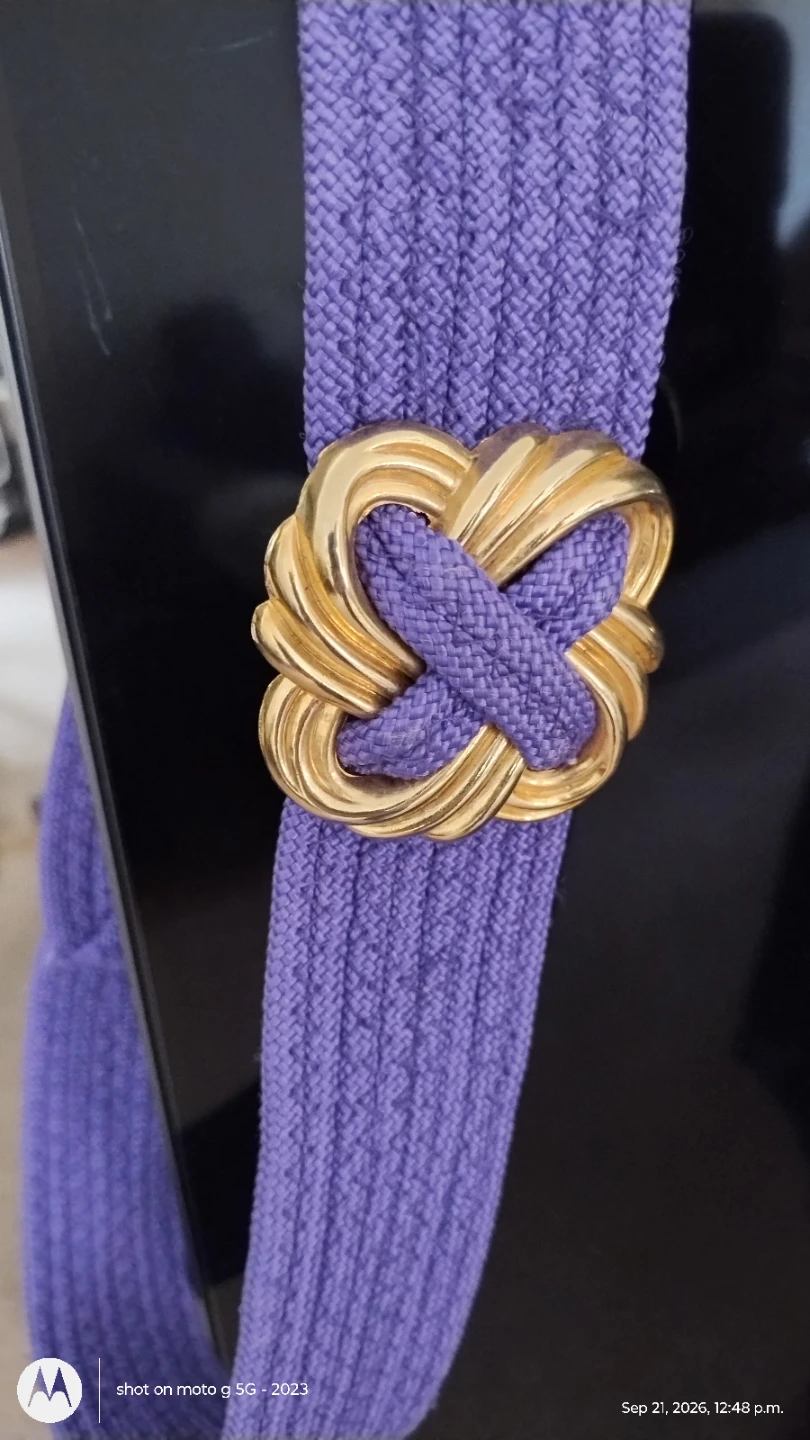 🏈 Purple Belt with Gold Buckle