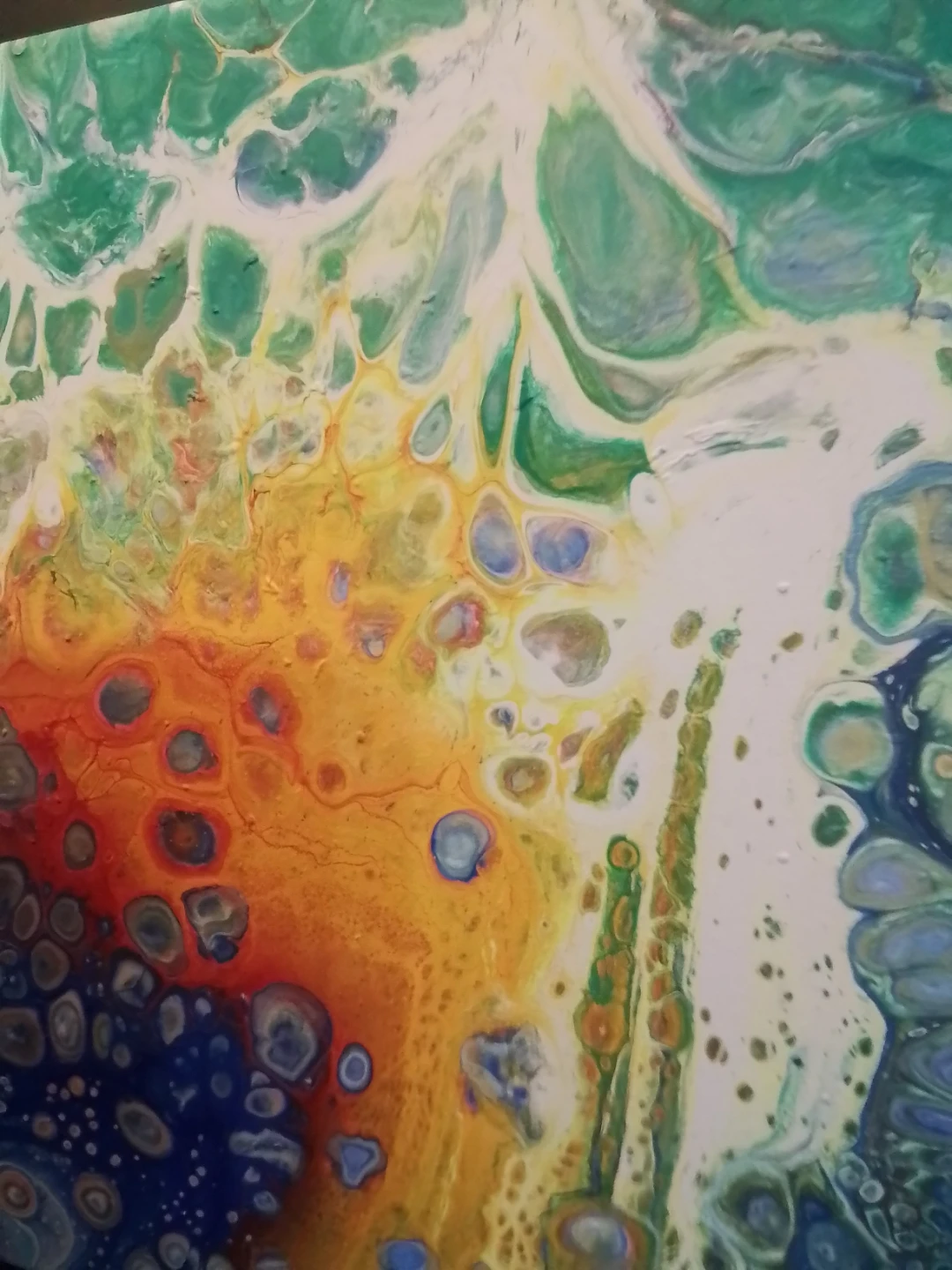 Abstract Acrylic Pour Canvas Art - photo 3