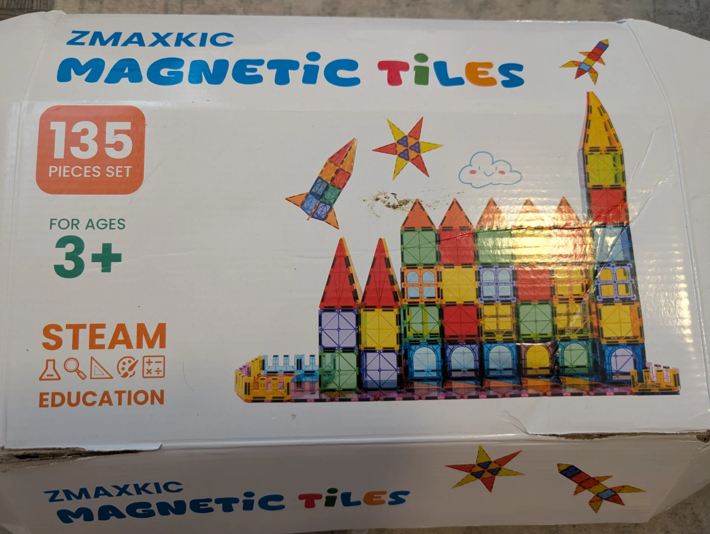 Zmaxkic Magnetic Tiles 135 Piece Set - photo 2