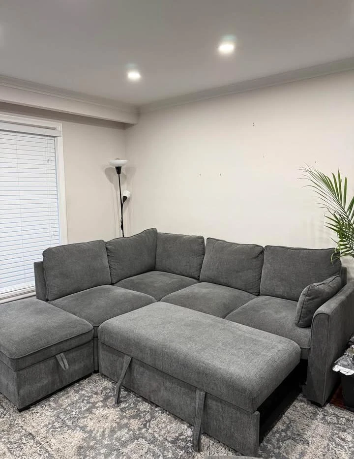 Sectional Couch With Pull Out Bed & Storage Chaise - photo 2